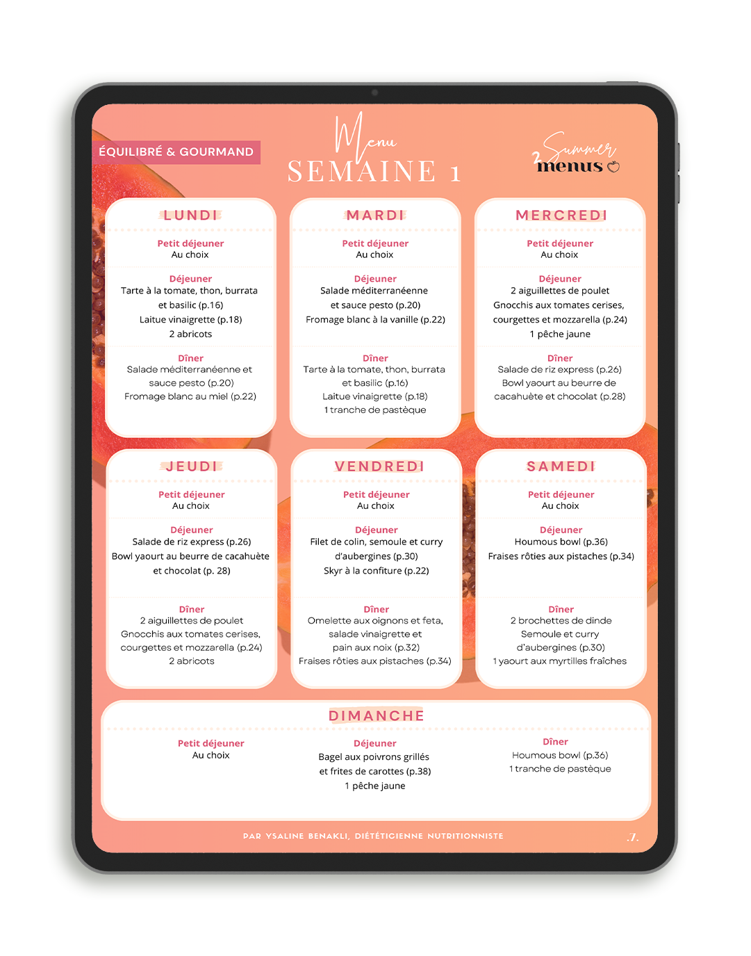 Aperçu Ebook Summer Menus 2